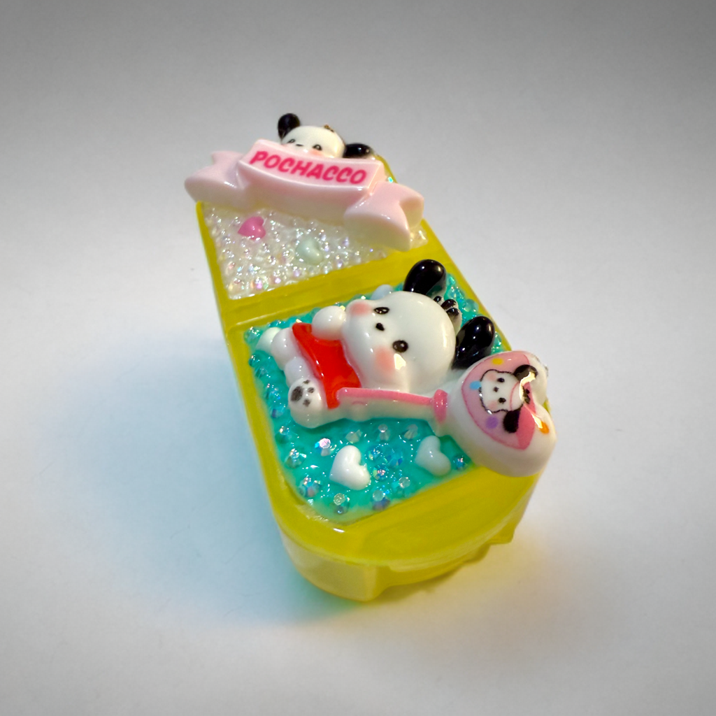 Decoden Mini Pill Box, Pochacco Kawaii Junk Case Style Travel Size, Sanrio
