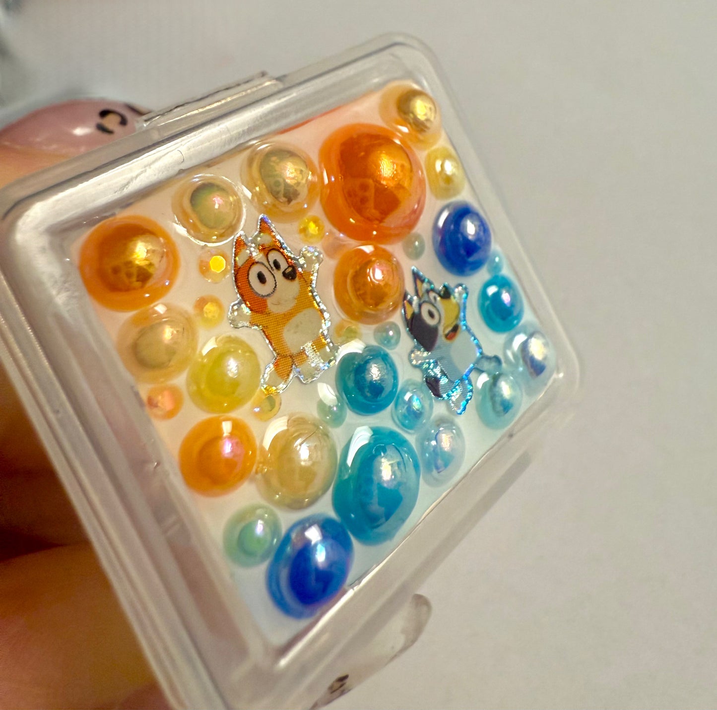 Handmade Mini Box - Bluey Bingo Decoden Junk Style, 1.2” Tiny Trinket Pill Case
