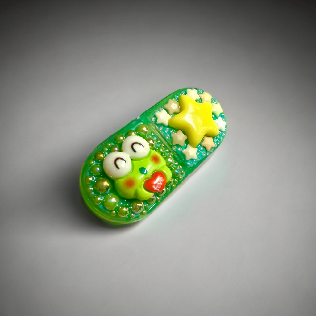 Decoden Mini Pill Box Keroppi Frog Kawaii Junk Case Style Travel Size Sanrio