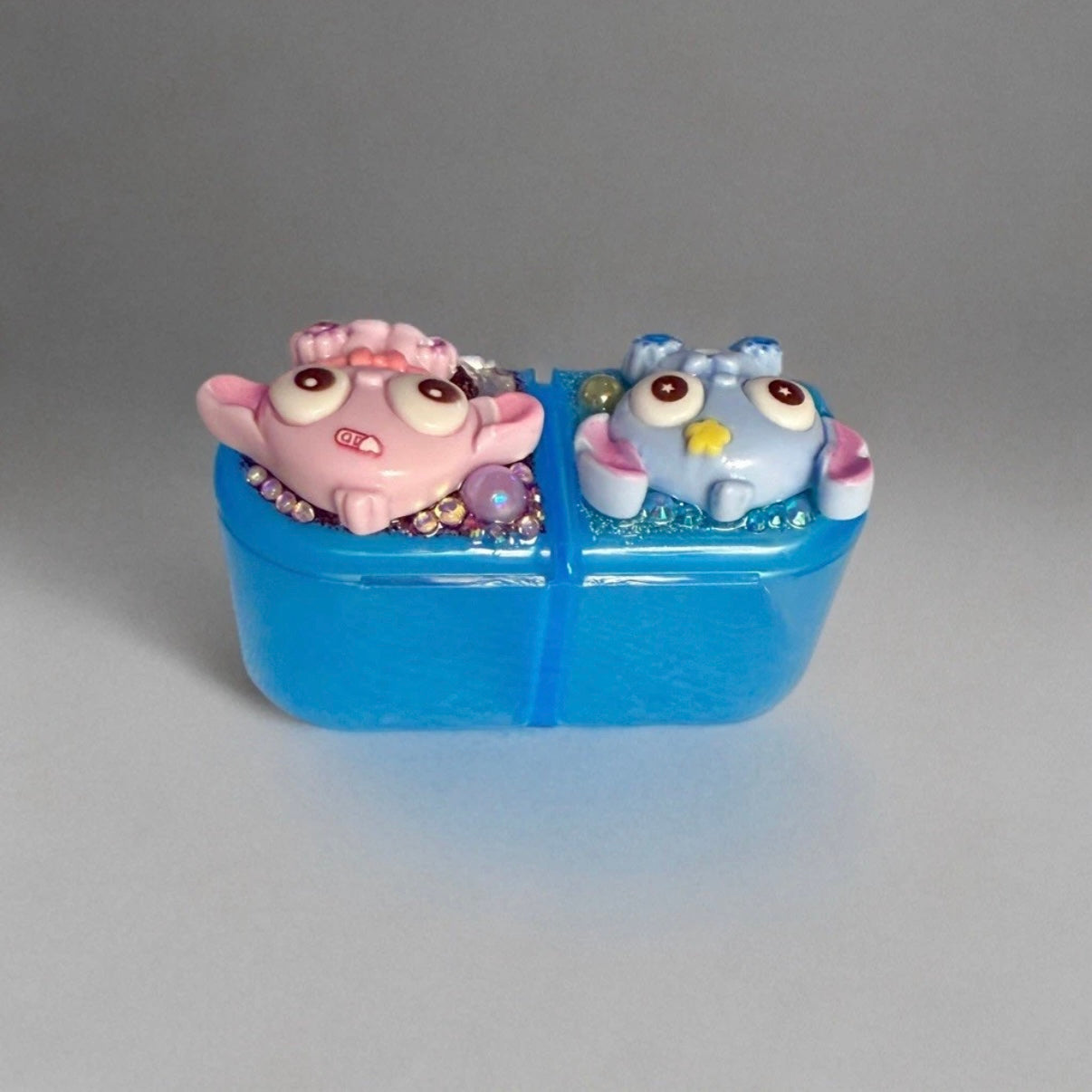 Decoden Mini Pill Box, Stitch & Angel Kawaii Junk Case Style, Night Day Medicine