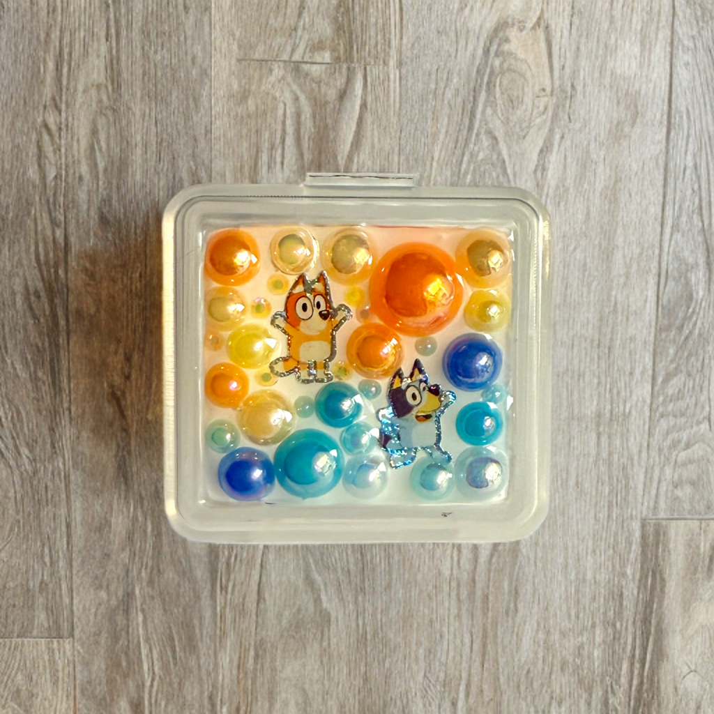 Handmade Mini Box - Bluey Bingo Decoden Junk Style, 1.2” Tiny Trinket Pill Case