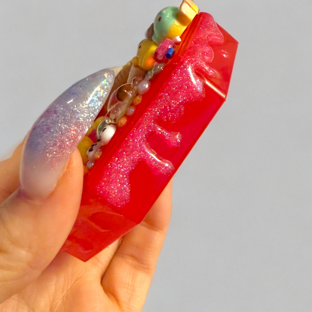 Decoden Pill Case, Pompompurin Junk Box Style, Handmade Rhinestones Kawaii Gift