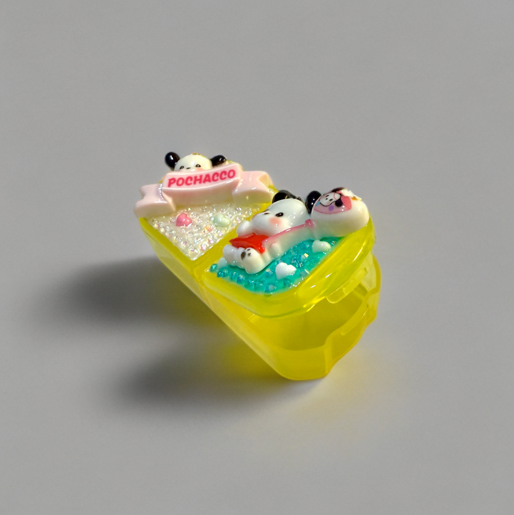 Decoden Mini Pill Box, Pochacco Kawaii Junk Case Style Travel Size, Sanrio