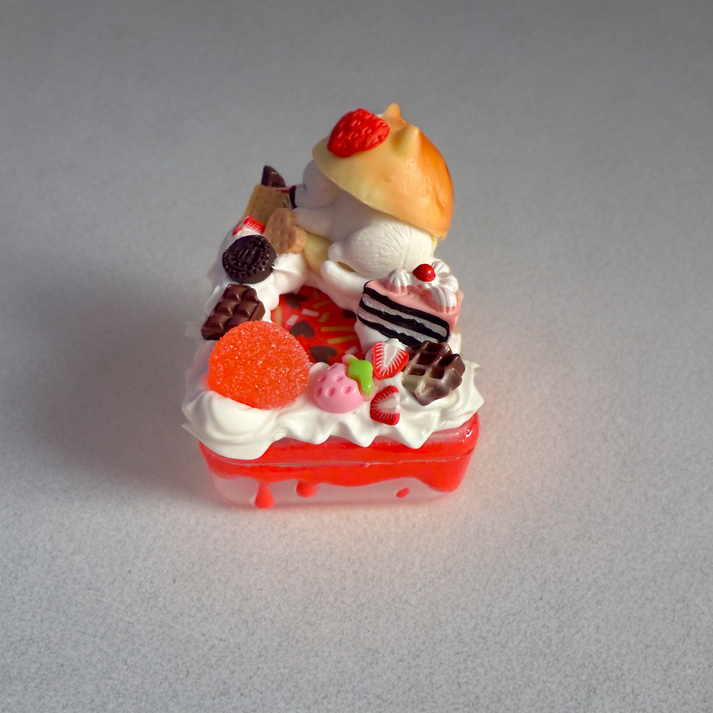 Decoden Pill Box - Mofusand Cat Strawberry Cream Puff Kawaii Junk Case Container