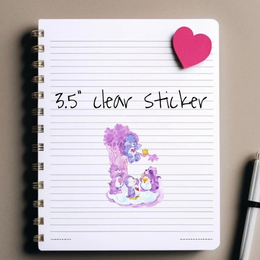 Care Bears Sticker, Clear Decal 3.5” - Forest Of Feelings