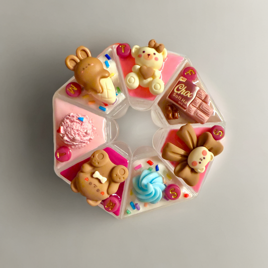 Decoden Pill Case, Kawaii Sweets Junk Box, Handmade Choco Bears & Sprinkles