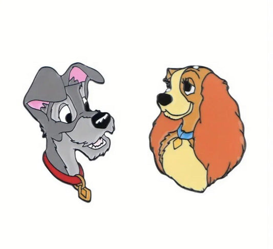 Enamel Pin Set Lady And The Tramp Dog Fantasy Pins Kawaii