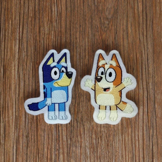 Bluey & Bingo Iron On Patch Set, 2” Kawaii Patches