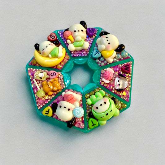Decoden Pill Case Pochacco Junk Box Style Handmade Rhinestones Kawaii Organizer