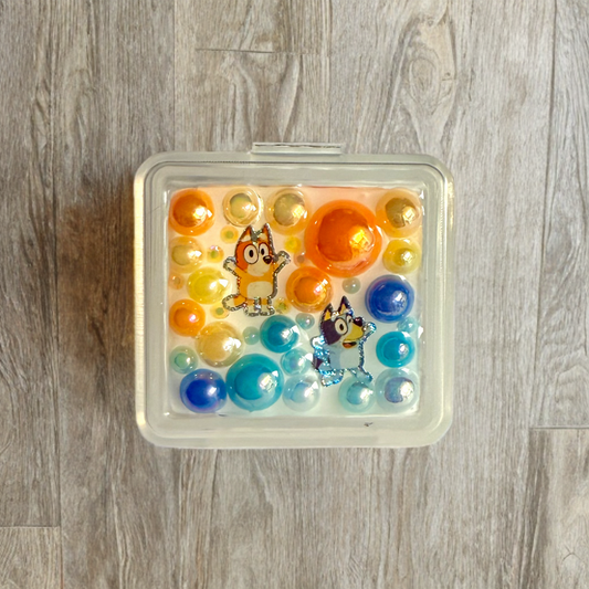 Handmade Mini Box - Bluey Bingo Decoden Junk Style, 1.2” Tiny Trinket Pill Case