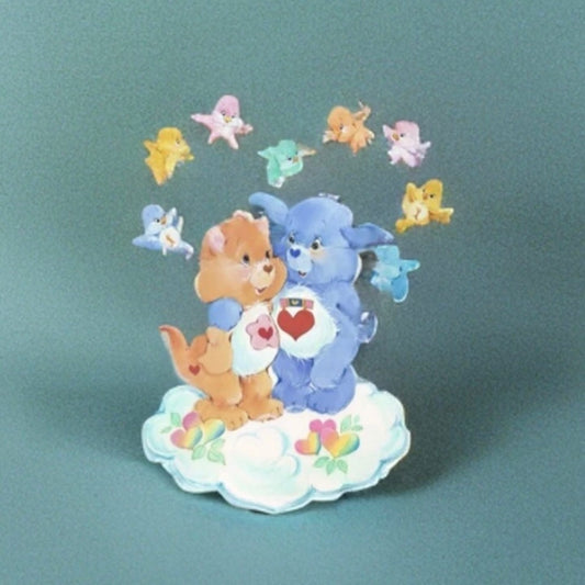 Care Bears Sticker, Clear Decal 3.5” Bear - Proud Heart Cat & Loyal Heart Dog